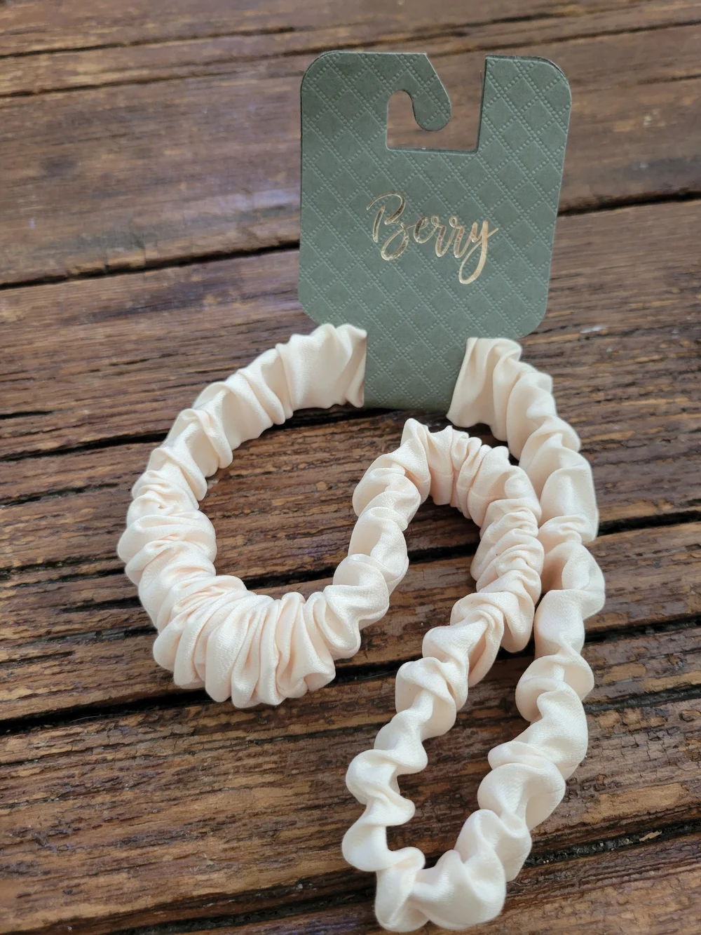 Berry Cream Ruched Satin Headband